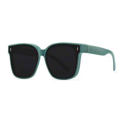 Gafas de sol polarizadas de moda para llevar sobre gafas graduadas para miopía; gafas portátiles para hombre y mujer, de estilo vintage, para pesca y conducción