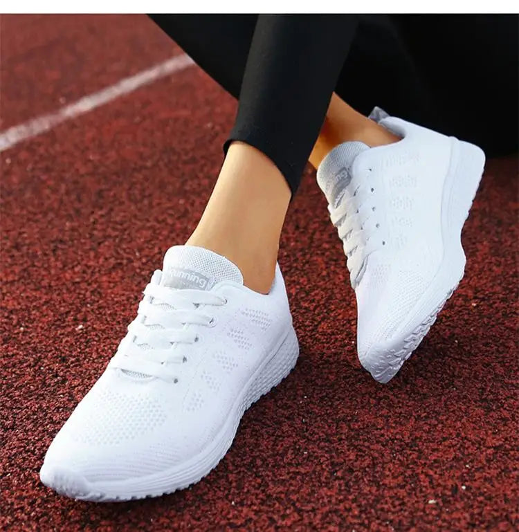 Zapatos planos para mujer, zapatos con cordones, zapatillas deportivas informales, zapatos blandos para mujer, tallas grandes