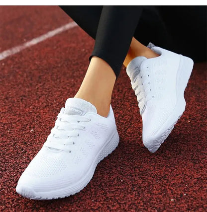 Zapatos planos para mujer, zapatos con cordones, zapatillas deportivas informales, zapatos blandos para mujer, tallas grandes