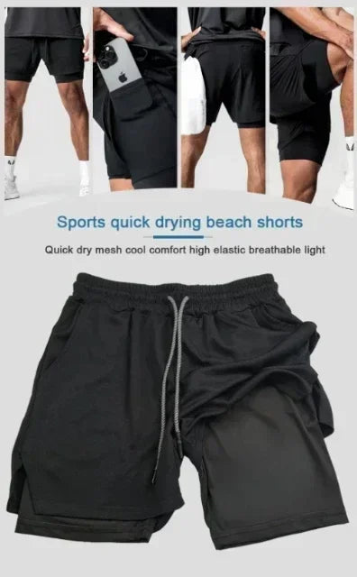 The Latest Dragon Ball GOKU Vegeta Anime Peripheral Double-layer Shorts American Men's Comfortable Sports Five-point Pants