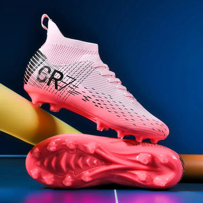 Chaussures de football professionnelles pour hommes, originales, respirantes, confortables, résistantes, pour terrain en herbe.