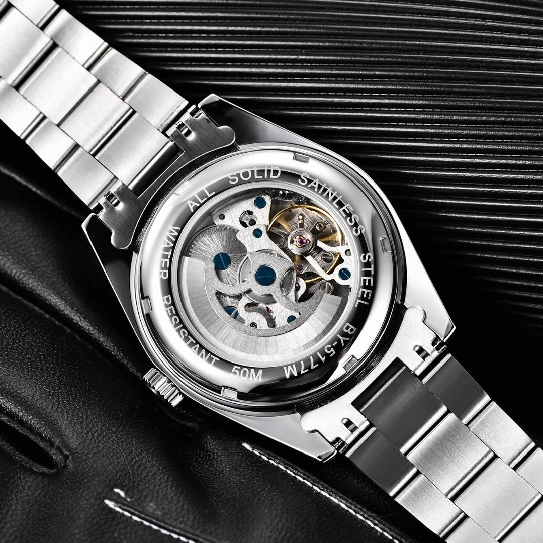 BENYAR 2025 Nuovo orologio meccanico automatico da uomo, stile business e sportivo di lusso, impermeabile 50M, orologio da uomo