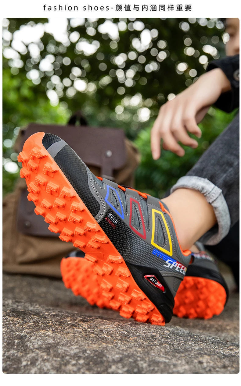 Pánské turistické boty, outdoorové sportovní boty, turistické boty se šněrováním, dámské turistické sportovní boty, protiskluzové lovecké taktické sportovní boty