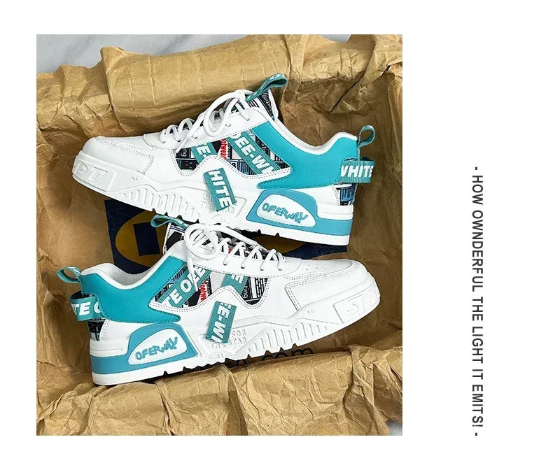 Skateboard Herresko Sommersneakers Læder Casual Mode Udendørs Løb Sport Vandreture Tennis Platform Designer Luksus