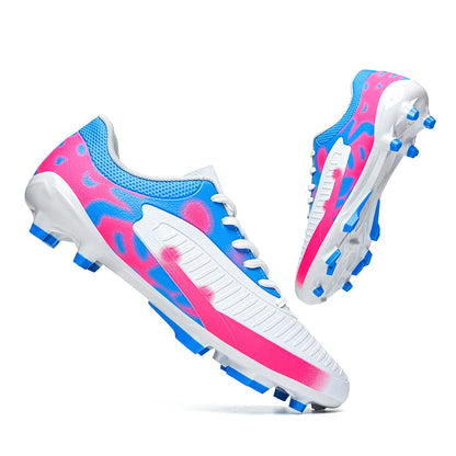 Chaussures de football pour hommes respirantes FG/AG à crampons longs, adaptées à l'entraînement et à la compétition, antidérapantes universelles toutes saisons