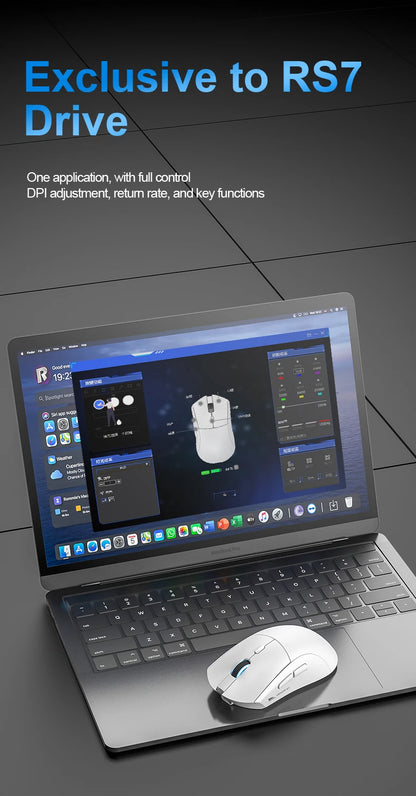 Bezdrátová herní myš SMAILWOLF RS7 Bluetooth, tři režimy, PAW3311, makra s vysokou přesností, pro notebook, gaming i kancelář
