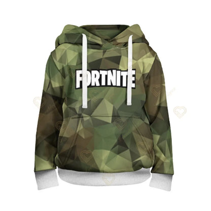 Суитшърт с качулка за момчета Fortnite Cool Heroes Cosplay, детски дрехи с анимационен дизайн, пролетно-есенно бебешко палто, детско яке с качулка