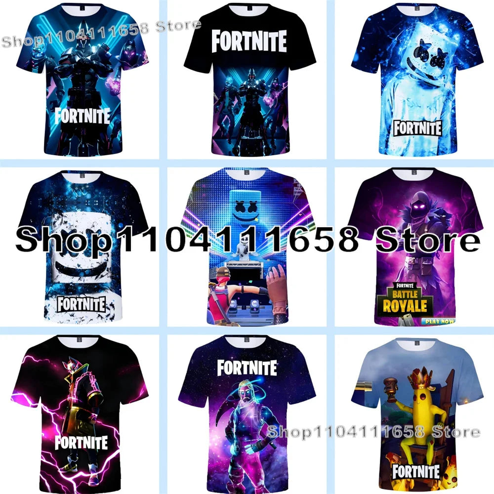 Letné tričko Raven Ultima Knight F-Fortnite s 3D potlačou Banana Peely Pánske tričko Battle Royale Hry Tričká Narodeninové darčeky