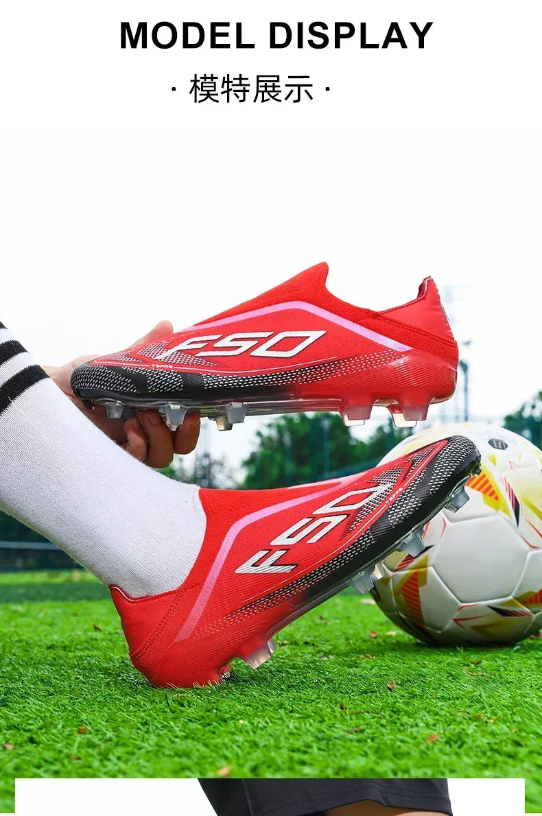 New Men Football Boots Non-Slip Boys Soccer Shoes Grass Cleats High-quality Match Sneakers Hot-selling Outdoor High-top Light
