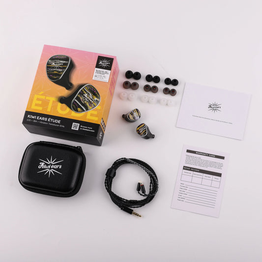 Linsoul Kiwi Ears Étude HiFi IEM-hörlurar – beryllium DD + 3BA hybrid-hörlurar med sladd och KVT-vibrationsomvandlare för precisionsinställning