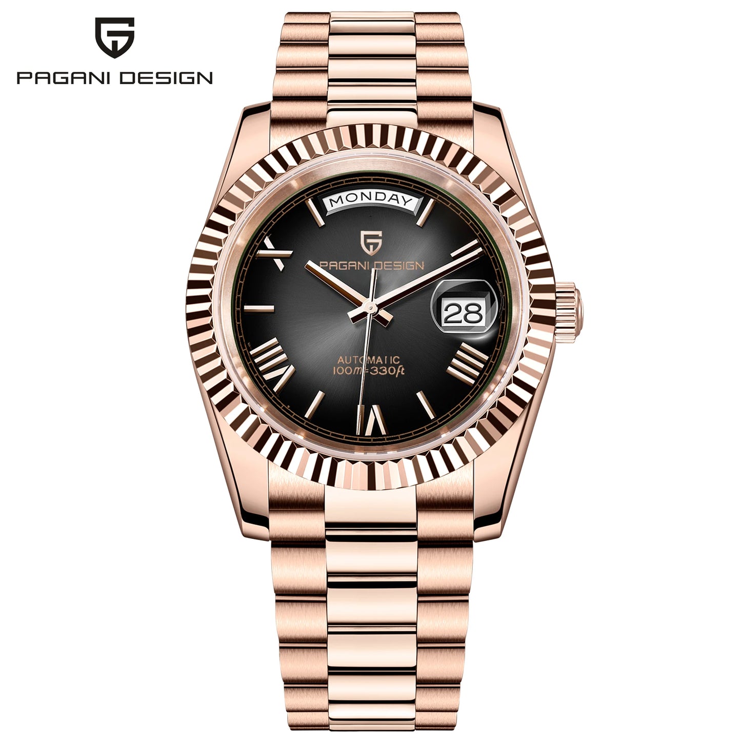 PAGANI DESIGN Men's Watches Green Luxury Automatic Watch For Men ST16 Mechancial Wrist watch Men For 2025 New Stainless steel