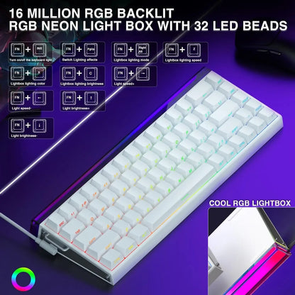 AULA HERO 68 HE E-sports Gaming Wired Keyboard Magnetic Switch RGB Hot Swap 8K Hz Return Rate 60% Customize Mechanical Keyboard