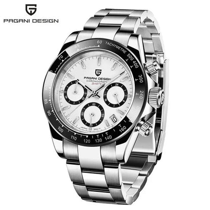 PAGANI DESIGN V2 40MM Quadrante meteorite Orologio da uomo al quarzo Cronografo retro in zaffiro Orologio impermeabile da uomo Reloj0 hombr