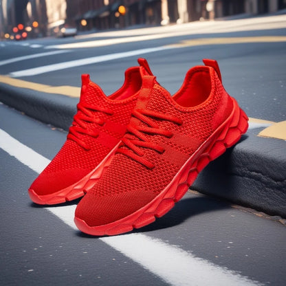 Herresneakers i mesh, lette damesko, afslappede flade sko, herreløbesko, sportssko, bløde tennissko, åndbare herresneakers