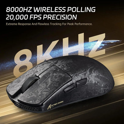 ATTACK SHARK R11 ULTRA 49g Carbon Fiber 8000Hz Wireless Gaming Mouse, 42000 DPI, 20000 FPS, PAW3950MAX, Nordic 52840 Chip