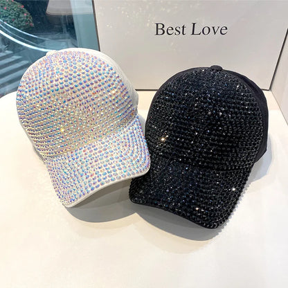 CNTANG Summer Women's Baseball Cap Spring Autumn Rhinestone Caps Fashion Personality Street Hiphop Hats For Female Snapback
