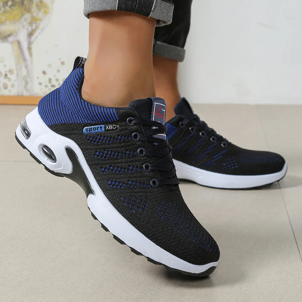 Zapatillas de running de moda para hombre con cordones, muy transpirables: antideslizantes, duraderas y con una comodidad acolchada. Zapatillas deportivas de moda para hombre.