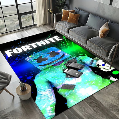 2025 Games 3D F-Fortnite анимационен килим за хол, спалня и декорация до дивана у дома, детски килим за игра, неплъзгаща се постелка за под