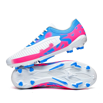 Chaussures de football pour terrain ferme AG FG pour hommes, en PU léger, avec crampons renforcés, pour entraînements de football en plein air pour adultes