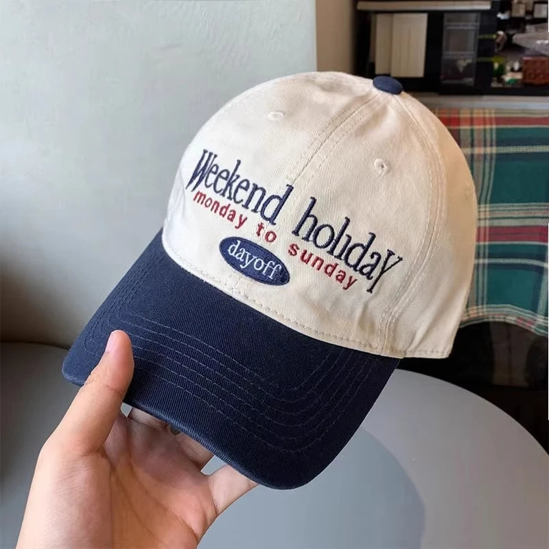 New Contrasting Color Baseball Cap For Men Women JK Letters Embroidery Sun Visors Hat Casual Soft Top Couple Peaked Caps