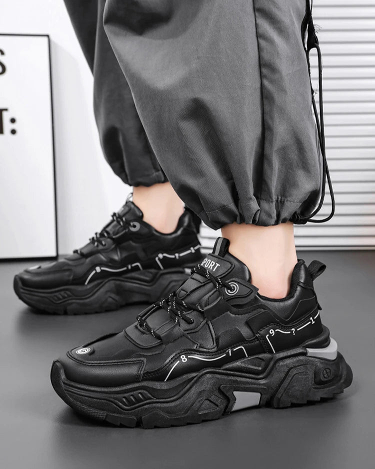 Chaussures de sport décontractées à semelles épaisses pour hommes, baskets polyvalentes quatre saisons pour étudiants en plein air, confortables, nouvelle collection