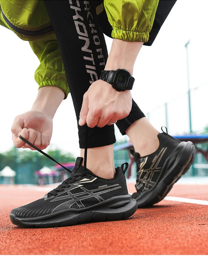 Men's and Women's EVA Sole Mesh Upper Breathable Running Shoes Soft Shock-Absorbing Sports Shoes Unisex Lightweight Sneakers