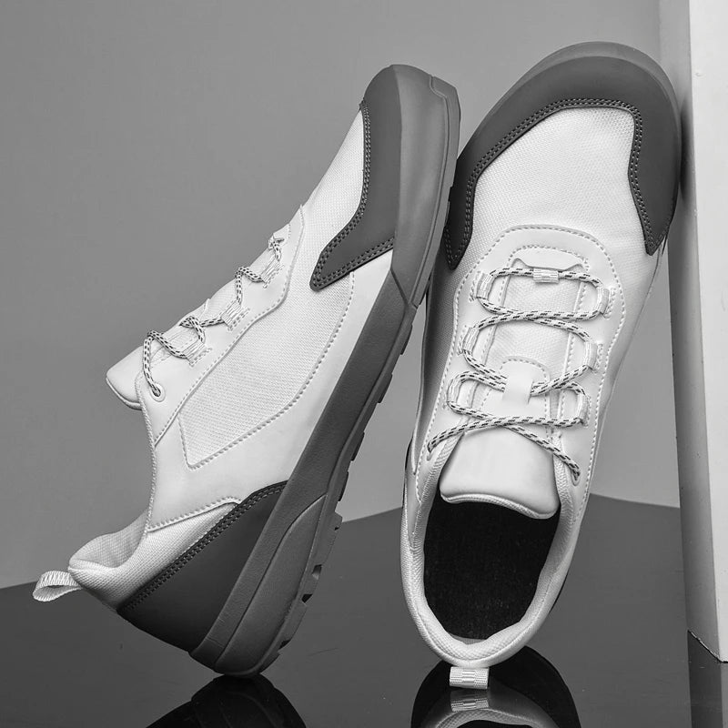 Leisure Walk Men Casual Shoes Fashion Genuine Leather Sneakers Outdoor Male Sports Shoes Non-Slip Walking Shoes Treking Footwear