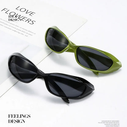 KLASSNUM Y2K Punk Sports Sunglasses For Men Women Future Sense Sun Glasses Brand Designer Party Anti UV400 Fashion Goggle New