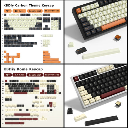 KBDiy GMK Illusion Set di tasti profilo Cherry Double Shot PBT ISO per tastiera meccanica gamer Kit Gaming stile rétro