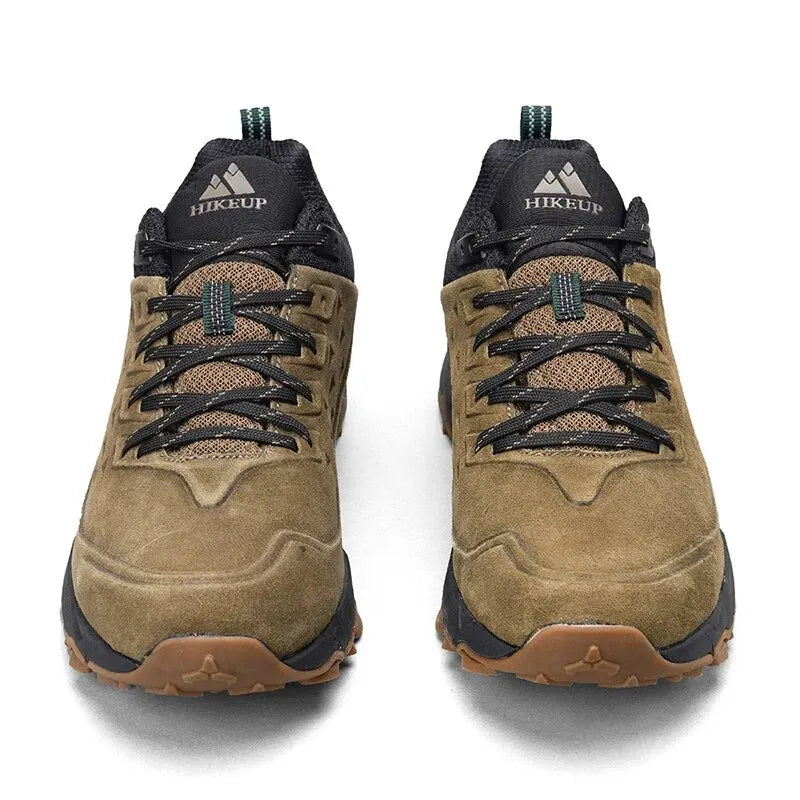 HIKEUP Nyeste vandresko til mænd Slidstærke skridsikre udendørs sneakers til klatring, trekking og jagt – herresport i ruskind og læder