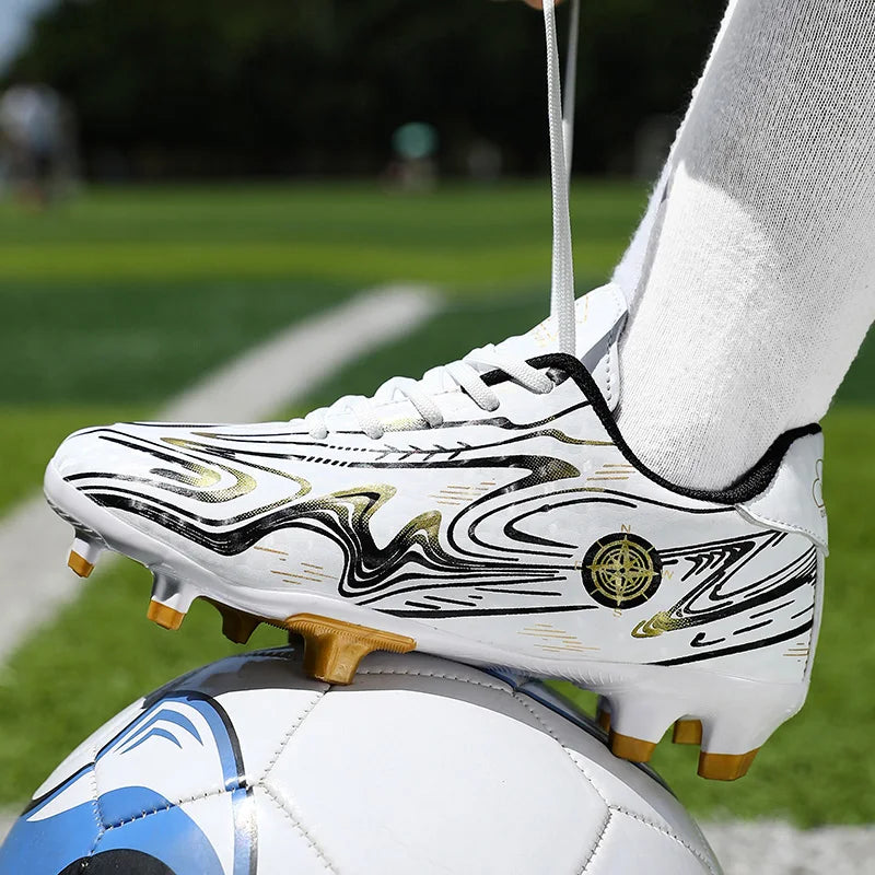 Chaussures de football unisexes AG Stud pour hommes et femmes, crampons de football légers, antidérapants, respirants, baskets d'entraînement, pour terrain en herbe naturelle, match F