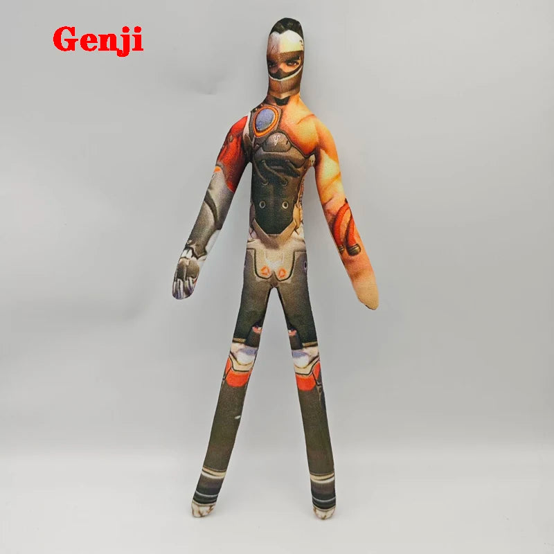 26cm Anime- och spelfigur med flexibel kroppstråd i olika poser, Overwatch D.Va / Doomfist / Genji / Widowmaker, plyschleksaksfigur / plyschdocka