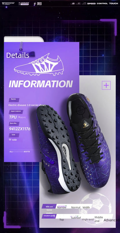 KELME nogometne kopačke za odrasle muške Disease Electric 3.0 s kratkim MG čepovima, profesionalne tenisice za utakmice i trening, prozračne