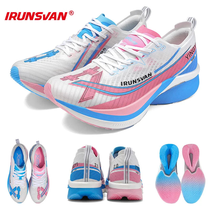 IRUNSVAN Men's Full-Palm Carbon Plate Marathon Road Running Shoes With Quick Rebound And Full Power Sports Shoes