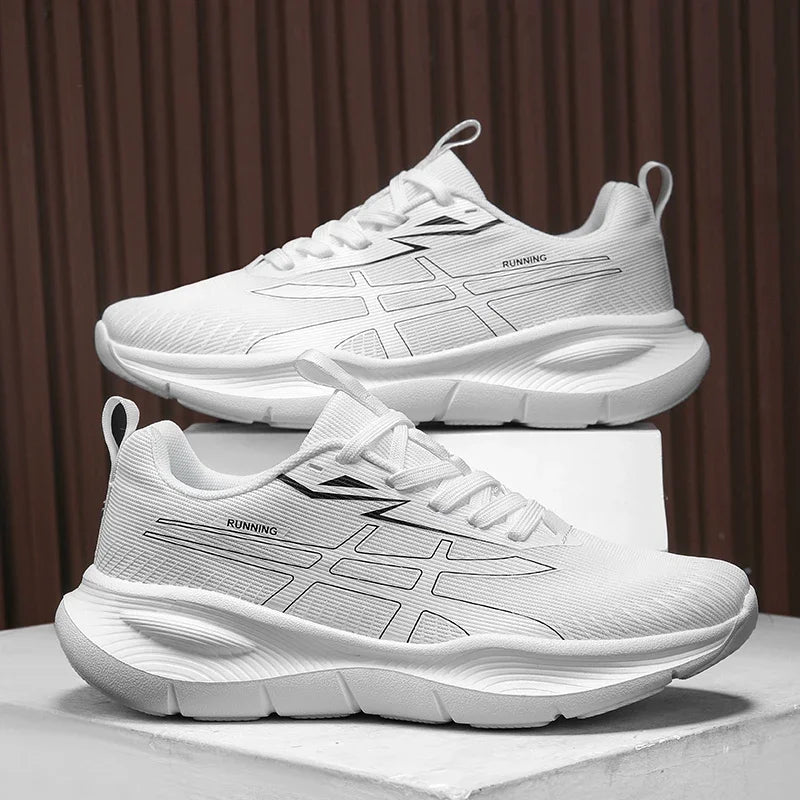 Men's and Women's EVA Sole Mesh Upper Breathable Running Shoes Soft Shock-Absorbing Sports Shoes Unisex Lightweight Sneakers