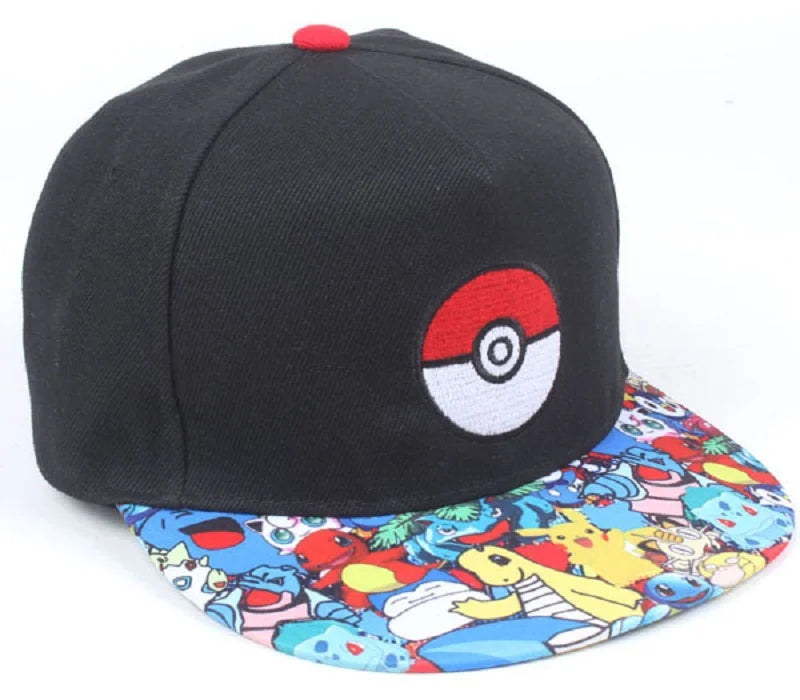 Anime Figure Pokemon Baseball Cap Pikachu Hat Adjustable Pokemon Cosplay Hip Hop Cartoon Adult Hats Boy Girl Kids Birthday Gifts