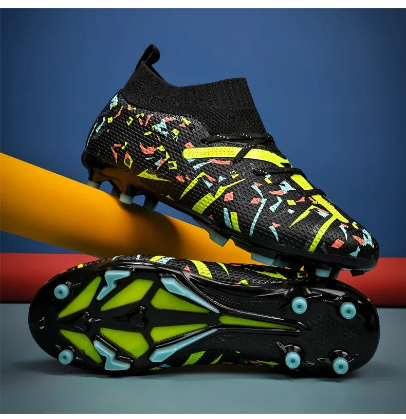 Chaussures de football pour hommes, chaussures de football professionnelles pour l'extérieur, chaussures de match de football, futsal, unisexe, respirantes, crampons d'entraînement, antidérapantes pour gazon