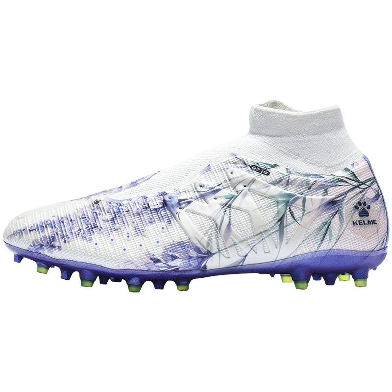 Kelme Football Shoes Men's High Top Professional TF Broken Nail Adult Training Shoes MG Football Shoes Short Nail Football Boots.