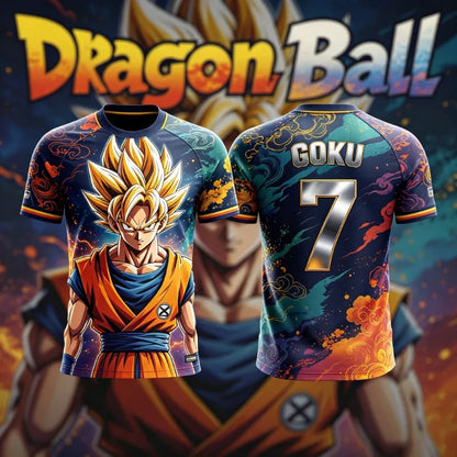 Camiseta fitness retro Dragon Ball verano 2026, corte oversize para hombre, estampado 3D, manga corta, familiar unisex, camiseta deportiva infantil