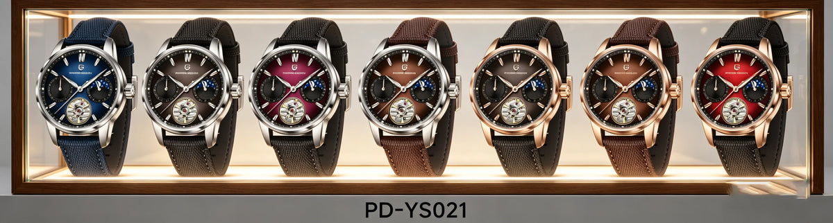 PAGANI DESIGN Newest 41MM Luxury Men's Mechanical Watch Sapphire Glass Leather Waterproof Pilot Tourbillon Moon Reroj Hombre