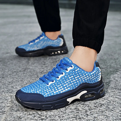 Men Sports Shoes Lightweight Rebound Soft Sole Fashionable Mesh Breathable Youth Outdoor Running Fitness Training Shoes for Men
