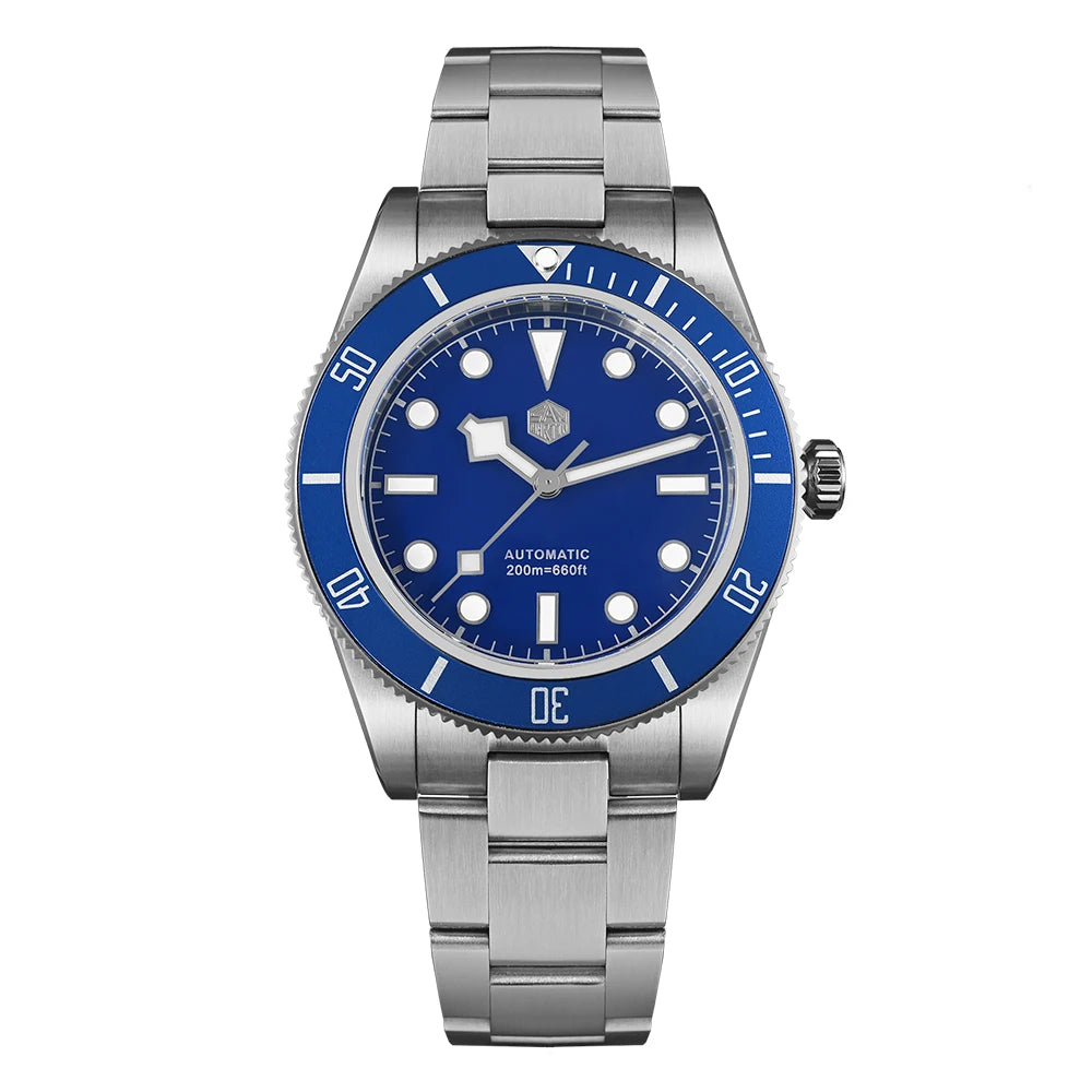 San Martin 40mm Aluminum Bezel NH35 BB58 Automatic Watches For Men Dive Wristwatch 20ATM Sapphire Luminous Reloj SN0008D