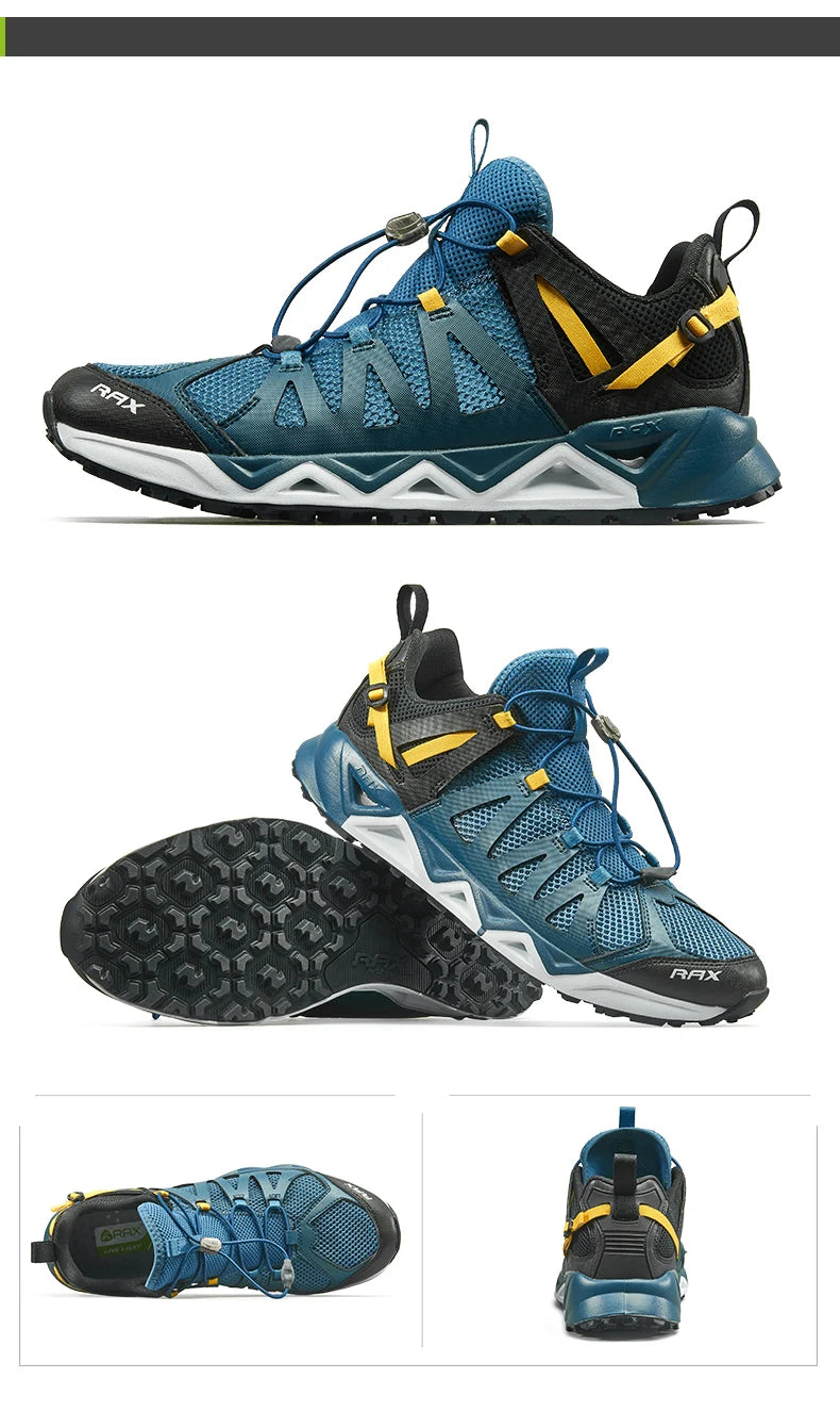 RAX Novos Sapatos de Caminhada de Verão para Homem e Mulher, Respiráveis, para Caminhada em Riachos, Trekking, Aqua Shoes, Pesca Outdoor, Campismo e Sneaker para Homem