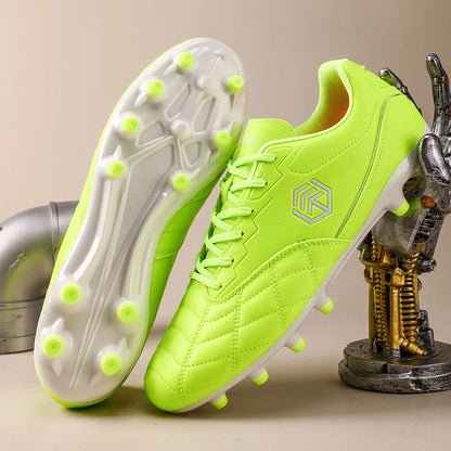 Men Long Spike Football Soccer Boots Outdoor Male Gym Training Sneakers Big Size Black White for Teenager Sports