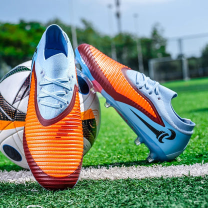 Chaussures de Football pour hommes, crampons de société, bottes professionnelles de terrain de Football en plein air, chaussures d'entraînement sur gazon, baskets à pointes longues