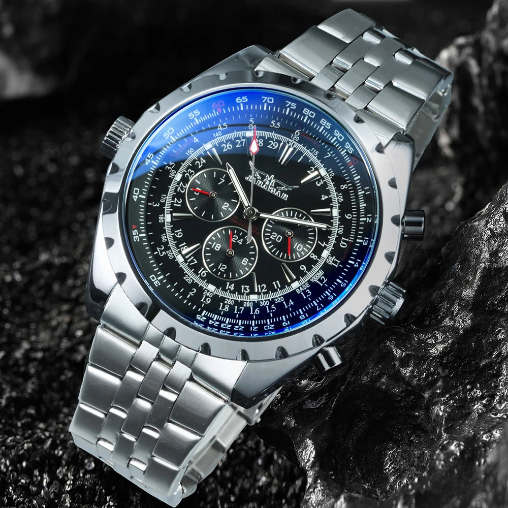 JARAGAR 212 Montre mécanique automatique pour hommes mode affaires luxe calendrier semaine montre pour hommes Premium cadeau Reloj Hombre