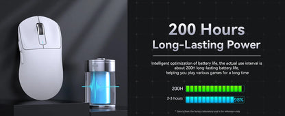 ATTACK SHARK X3 Wireless Gaming Mouse,49g Ergonomic PC Mouse,Triple Modes PAW3395 26K DPI Optical Sensor,Programmable Buttons