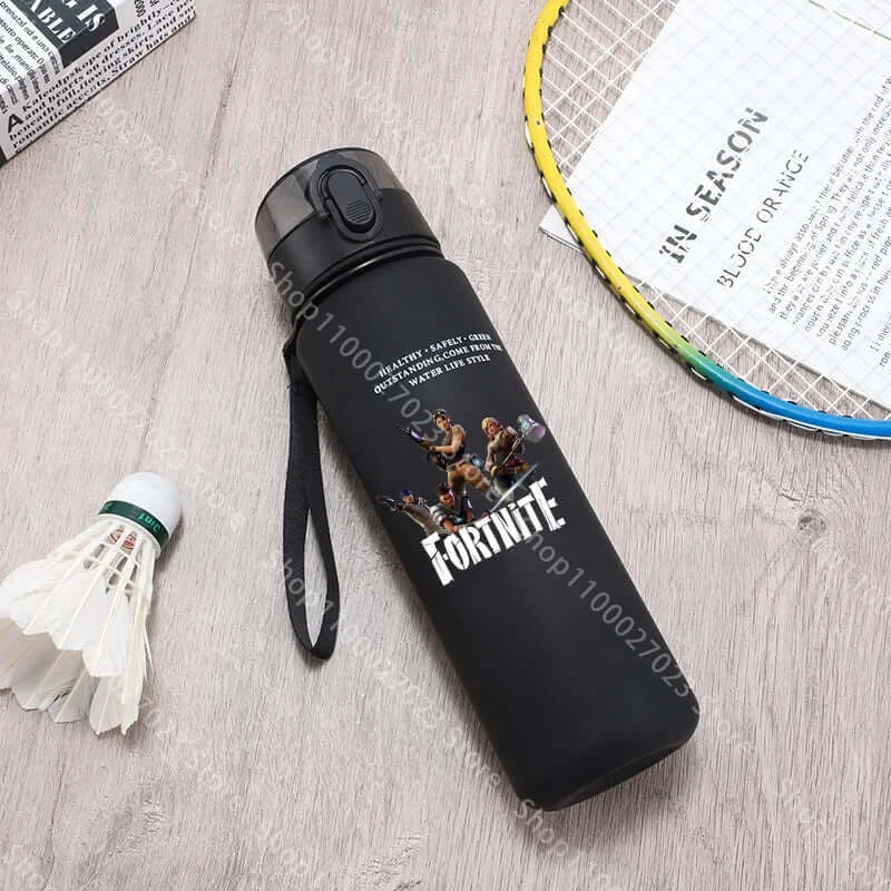 650ML Fortnite Sports Water Bottle Kawaii Motivational Leak Proof Portable Reusable Cups Outdoor Travel Gym Jugs New Cute Gifts