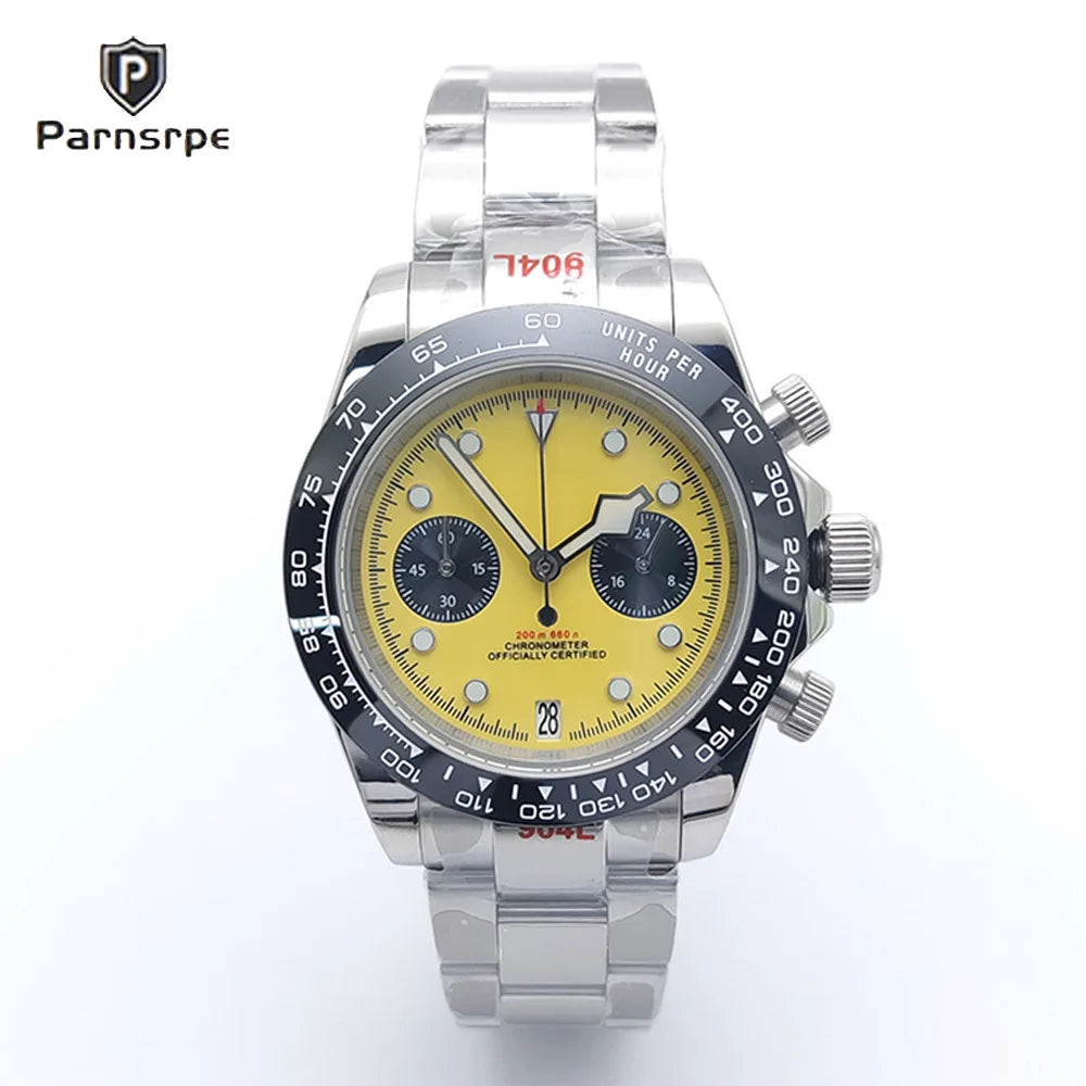 VK64 Men’s Chronograph Watch  Sapphire Crystal AR Glass, 5 Bar Waterproof Quartz Sports Watch