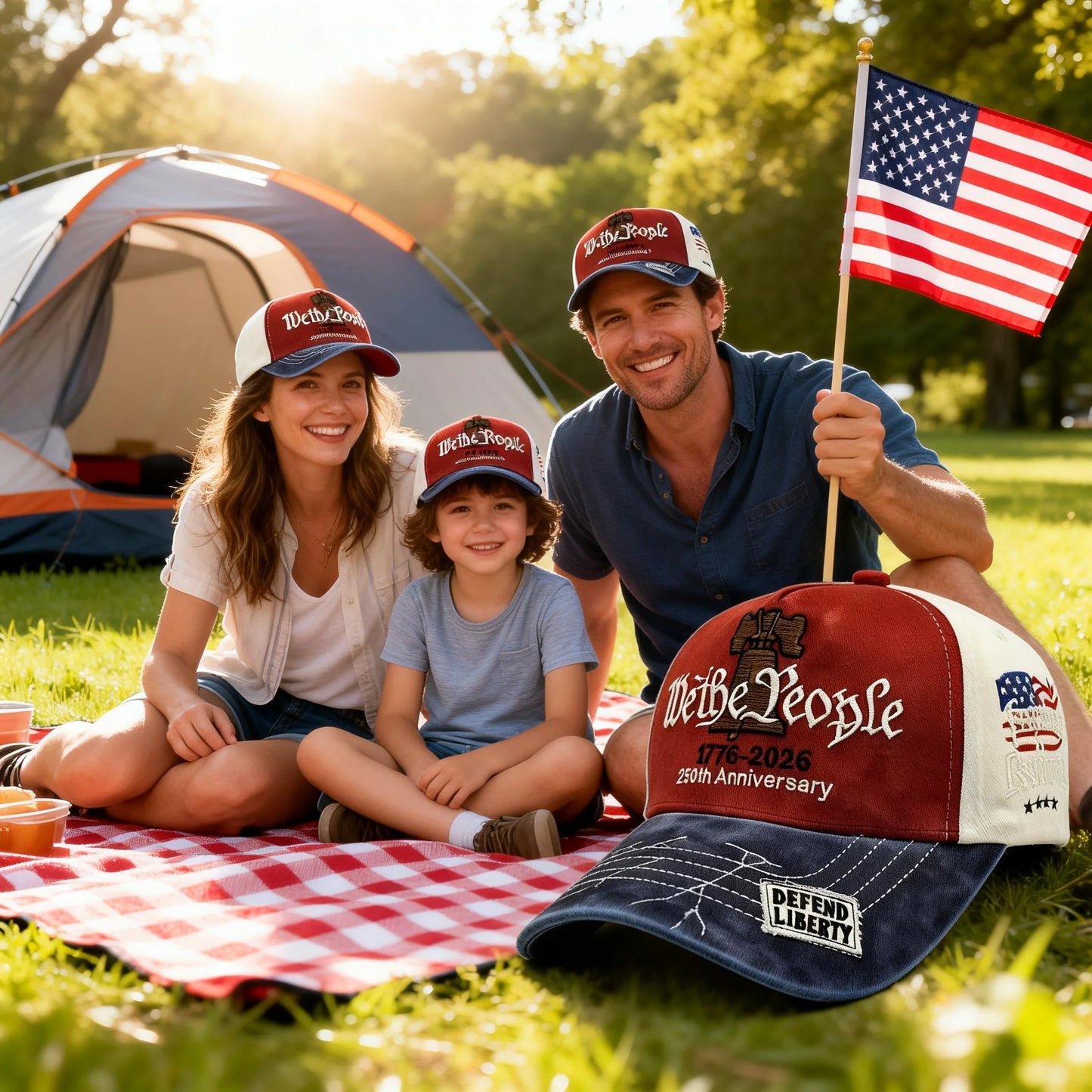 ABLECAP 2026 New Embroidered Baseball Caps For Patriotic USA 250th Anniversary Hat 1776-2026 Male Female Adult New Year Gift